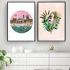 Vintage Watercolor Moroccan Porch Architecture Wall Art Canvas Painting Living Room Home Decor Pictures Posters and Prints
