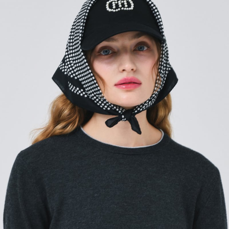 DOYOUKNOWMC ALL SEASON Mini Dot Square Black Petite Scarf