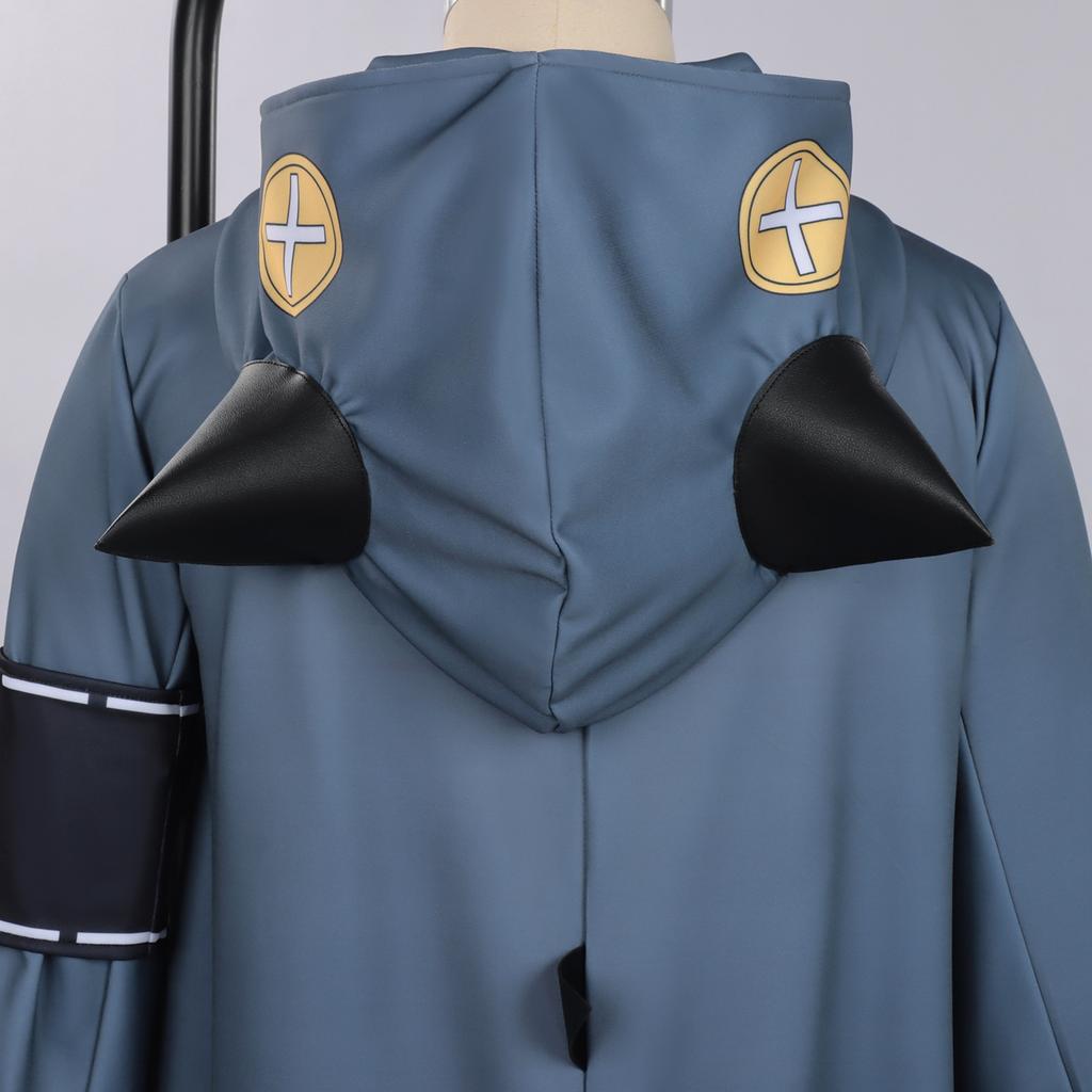 GACHIAKUTA Guita Cosplay Costume BlueJumpsuit Funny Pajamas Anime Game Daily Wear Halloween Embroidery Top Vest Short Wig Set