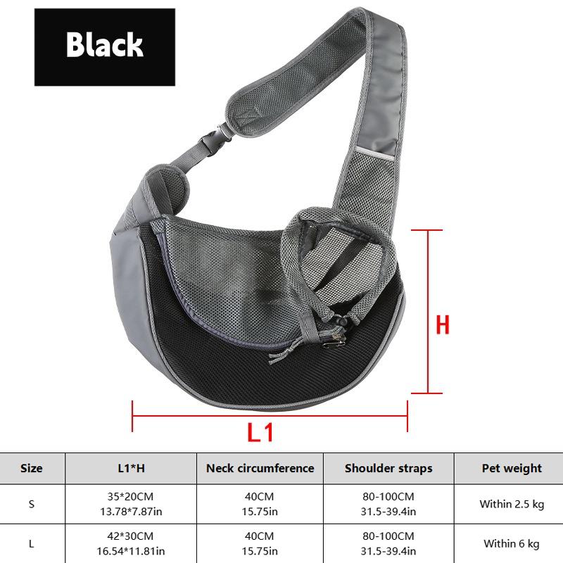 

Dog out backpack,Dog Sling Carrier Breathable Mesh Travel Crossbody Bag For Puppy Cat Hiking Camping 1Pc S чёрный