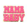 2pcs BABY MAMA Letter Patches Towel Embroidery Ironing Patches For DIY Crafts Clothing Jeans Applique Stickers Sewing Patches