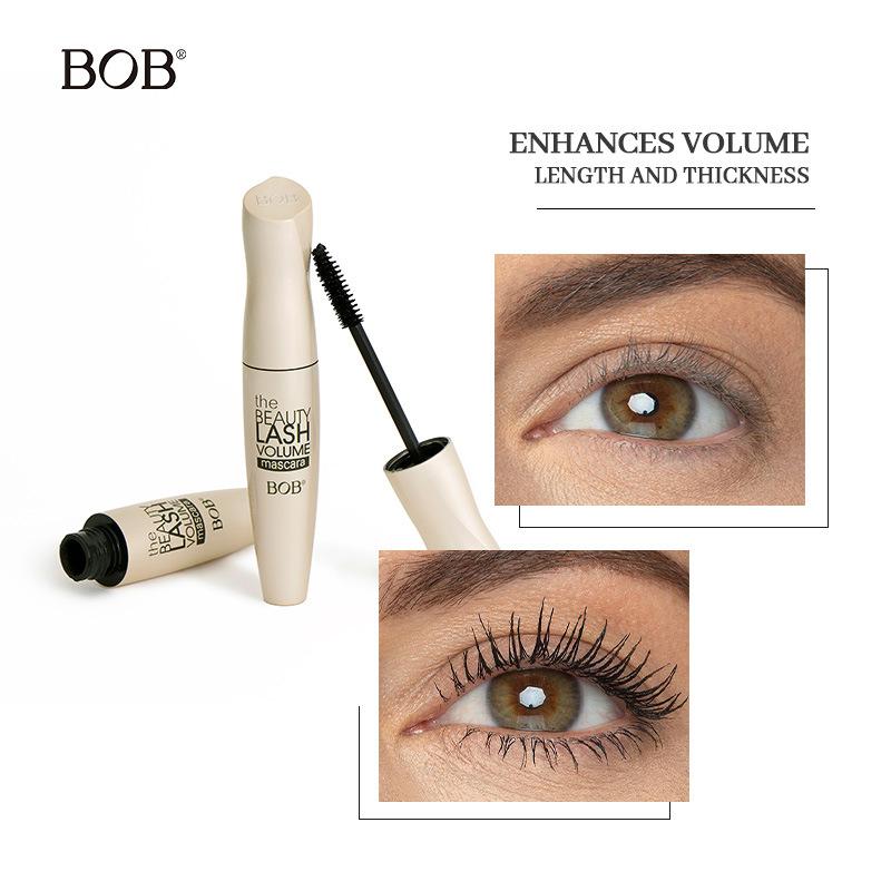 BOB Dichte Feder-Mascara wasserfest, schweißfest und nicht verschmierend schlank dicht geschwungen langanhaltend Fixier-Make-up-Punkt