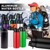 1-10PCS 600ml Aluminum Sports Water Bottle Leak Proof Lightweight Design for Cycling Hiking Gym BPA Free Canteen