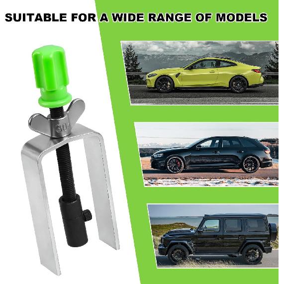 Steering Wheel Lock Plate Remover, Lock Plate Compressor Puller Tool Featuring Reversible Adapter, Essential Taller Removal Tool for Most Vehicles
