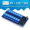 16 Channel Relay Shield Module DC 5V 12V 24V with Optocoupler LM2576 Microcontrollers Interface Power Relay For Arduino DIY Kit