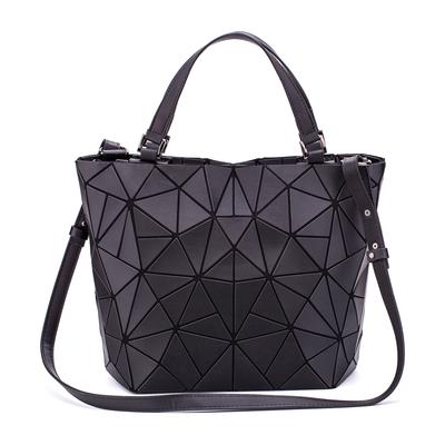 Creative Geometric Diamond Handbags Bucket Women Fashion Luminous Portable Shoulder Messenger Bag MIT