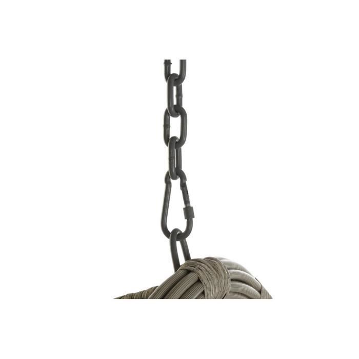 Fauteuil de jardin - Gris - Rotin synthétique - Aluminium - Design extérieur élégant