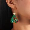 Fashion Christmas Tree Drop Earrings for Women Girls Elk Santa Claus Dangle Earrings X'mas New Year Jewelry Gifts