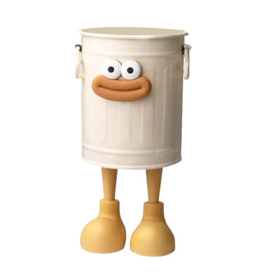 Cartoon Pen Holder Large Capacity Cute Simple Retro Storage Bucket for Student Desk Office