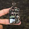 Mother Of Pearl Handmade Copper Wire Wrap Jewelry Pendant 3.19" U1r78