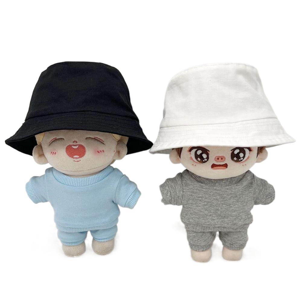 Same Style As Celebrities Cotton Dolls Color Fisherman Hat 10cm 20cm Mini Panama Hat  Photo Props