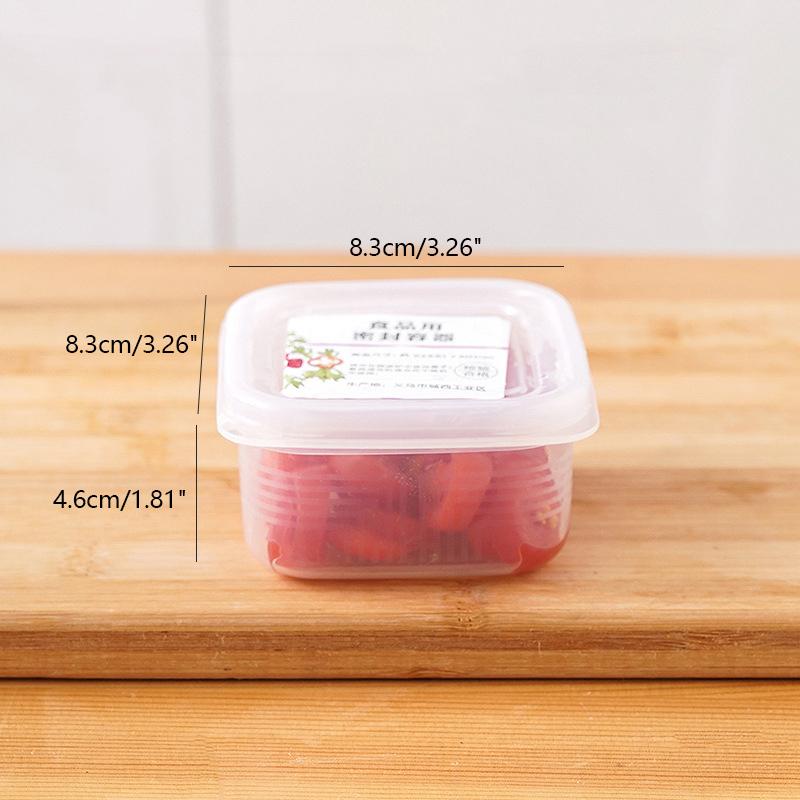 

Прозрачная пластиковая коробка для хранения с крышкой для холодильника, четкие контейнеры для еды, герметичная коробка для хранения продуктов в микроволновой печи S