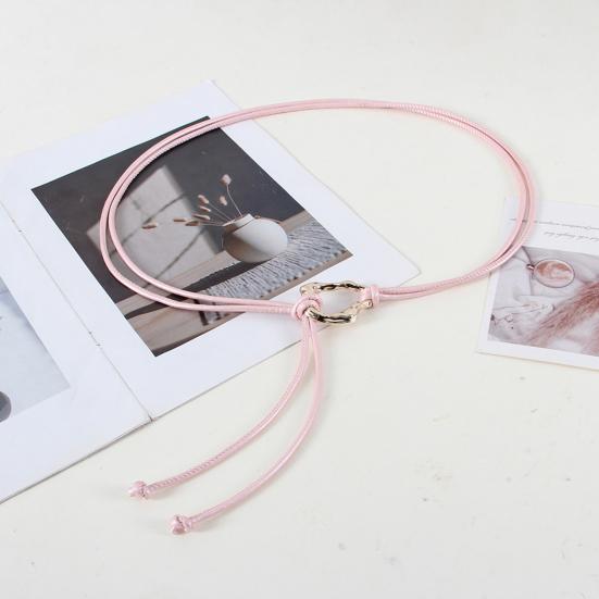Women Metal Belt Decor Lace-up Imitation Belt Versatile Fashion Accessory