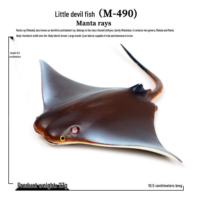Realistic Underwater Animal Toy: Spider Devil Ray for Children's Science Education