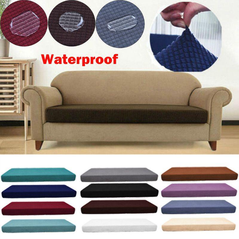 Waterproof Sofa Seat Cushion Cover Stretchy And Soft Material Choose From 13 Colors