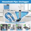 1 Set Powerful Toilet Plunger Stainless Steel Pipe Dredger Unblocker Pneumatic High-pressure Dredging Air Drain Blaster Tool Set