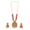 Kundan & Multi-Strand Pearl Bead Detailing-Peacock/Ganesh/Shiv-Parvati Motif Necklace Set