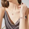 Bling Band Compatible with Apple Watch Band Dressy Metal Bracelet with Rhinestone Bumper for iWatch Series Ultra 8 7 6 5 4 3 2 1