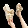 Thick-bottomed Cool Slippers, Female Outer Wear Fairy Style 2025 New Summer Fashion Versatile Wedge Heel Muffin Slippers