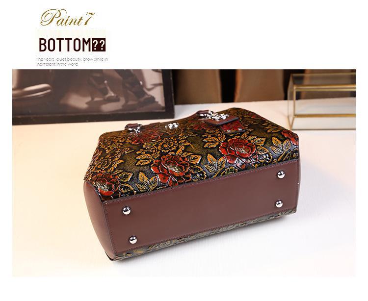 2025 Spring/Summer Large Genuine Leather Single Shoulder Bag for Middle-Aged Women – Light Luxury Brand