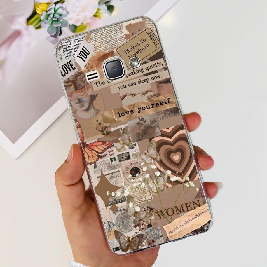 For Samsung J1 2016 Case SM-J120F Cover Fashion Marble Flower Soft Silicone Phone Cover For Samsung J1 Mini J105F J 1 2016 Funda