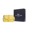 Jacquard Fabric With Leather Shoulder Bag, Crossbody Bag Medium Womens Yellow