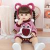 Realistic 55cm 22inch Soft Silicone Reborn Baby Doll With Clothes Magnetic Pacifier Feeding Bottle Set Handmade Girl Birthday Gift