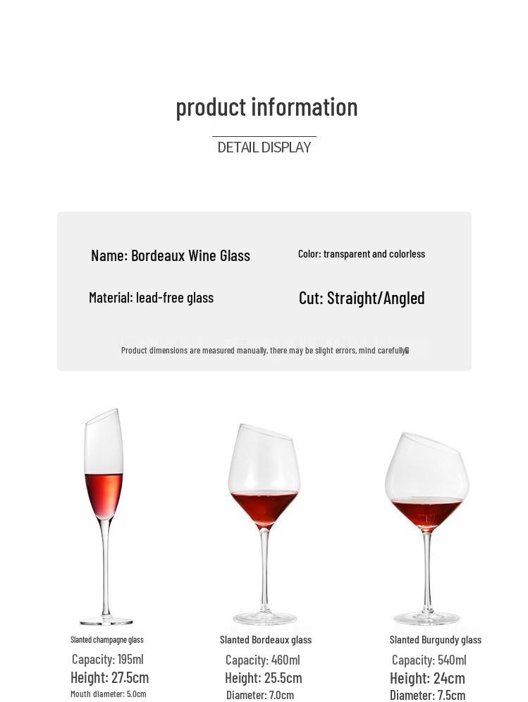 Calice da vino in cristallo stile europeo con accento in noce