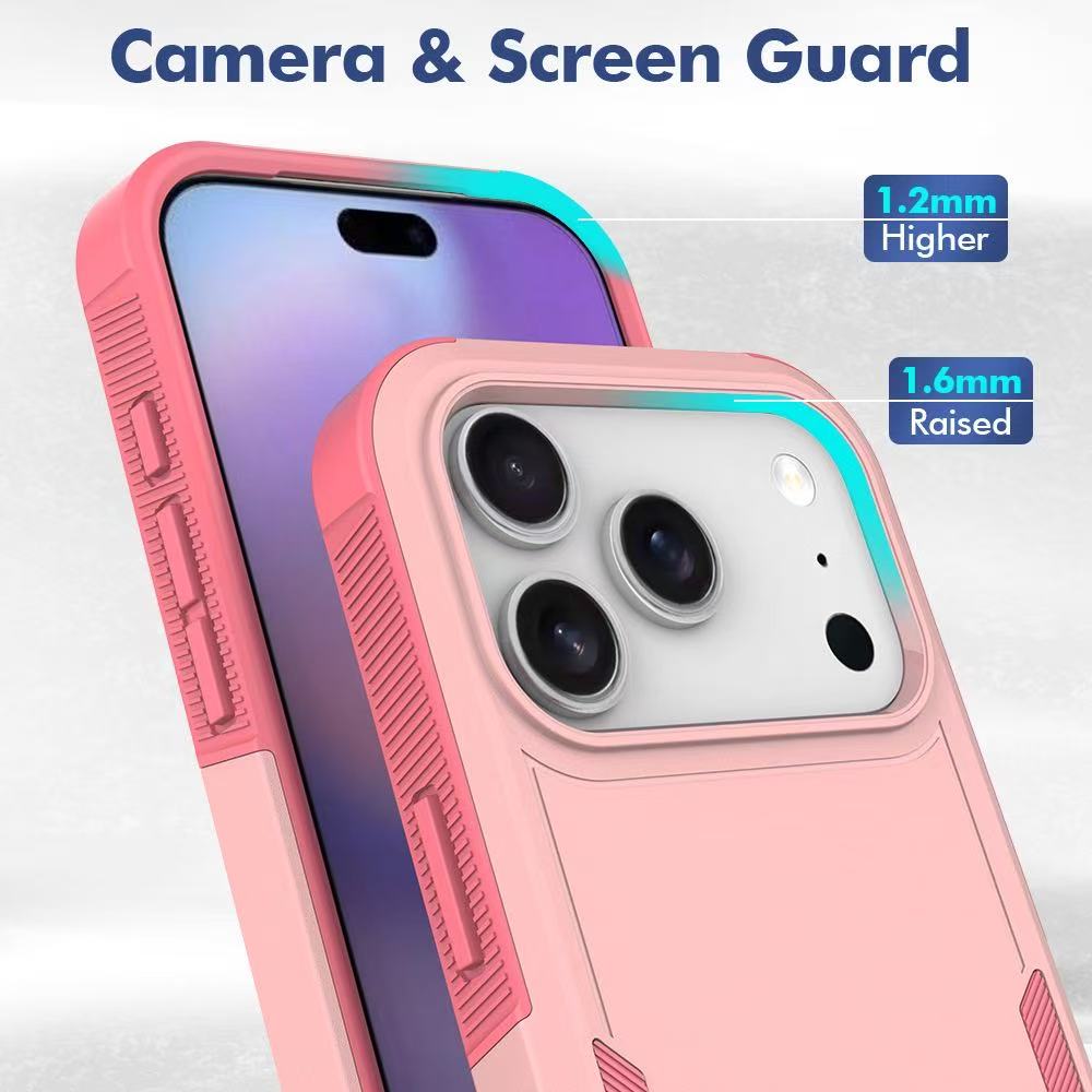 Armored Shockproof 2-in-1 Sturdy Anti Drop Protective Cover for iPhone 17 Air 17 16 15 14 13 12 Pro Max Plus Car Magnetic Case