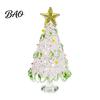 Holiday Desktop Decorations Hand Blown Glass Christmas Tree Figurine, Mini Tabletop Ornaments Xmas Ornament, Handmade Decoration Party Photo Props