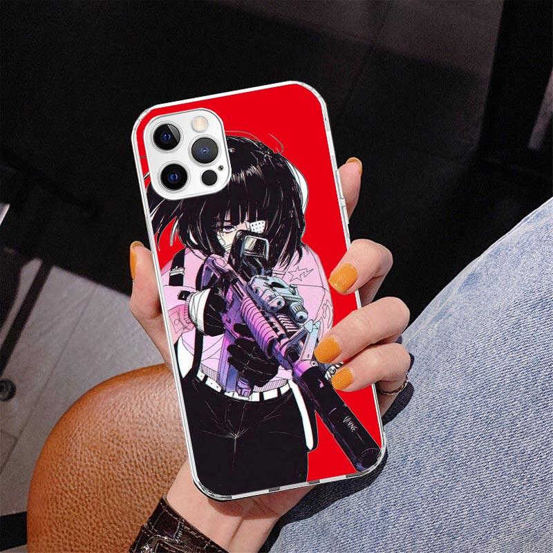 Japanese Style Anime Girl Phone Case For iPhone 17 Air 16 Pro Max 16E 15 + 14 Plus 11 12 13 Mini 7 8 SE Gift Print Cover Fundas