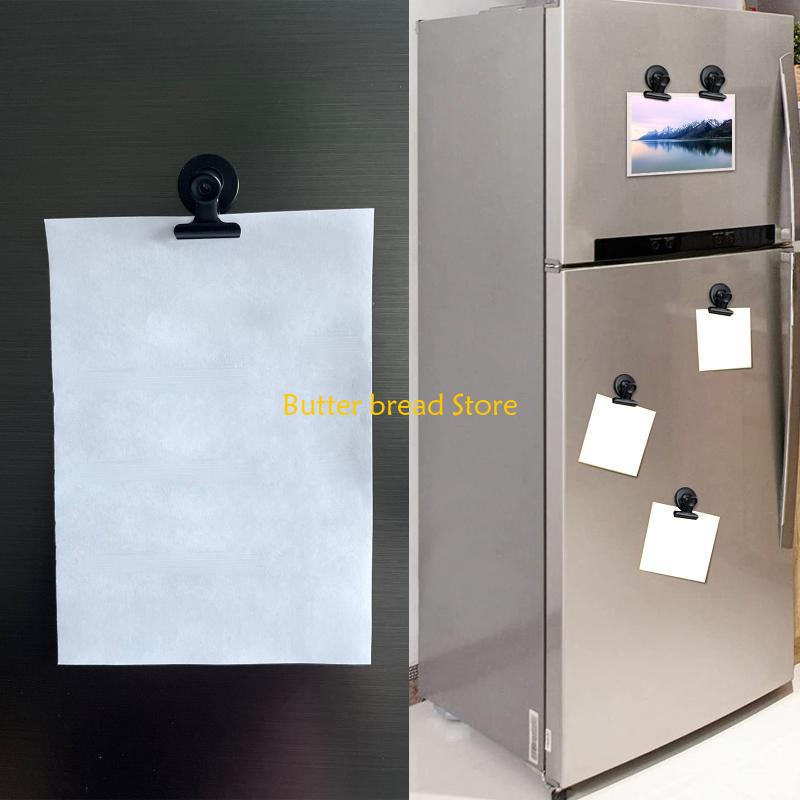 W89C 10Pieces Strong Clips Heavy Duty Refrigerator Magnets 31mm Wide for Photo Display Home Office School Whiteboard