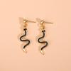 Fashion Accessories Personality Creative Curved Snake Earrings Alloy Drip Snake Earrings Female Small Snake Ears