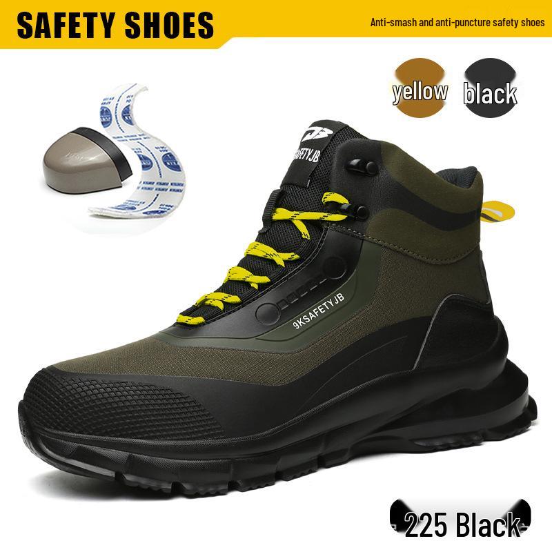 Men's High-Top Waterproof Safety Boots – Anti-Smash, Anti-Puncture, Comfortable for Extended Wear