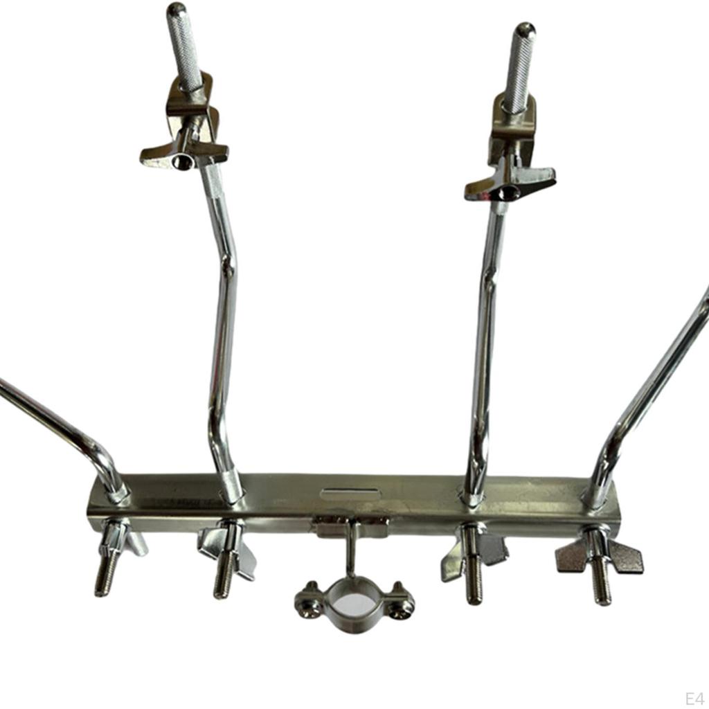 Adjustable Clamp for Cowbell Holder on Bass Drum Kits