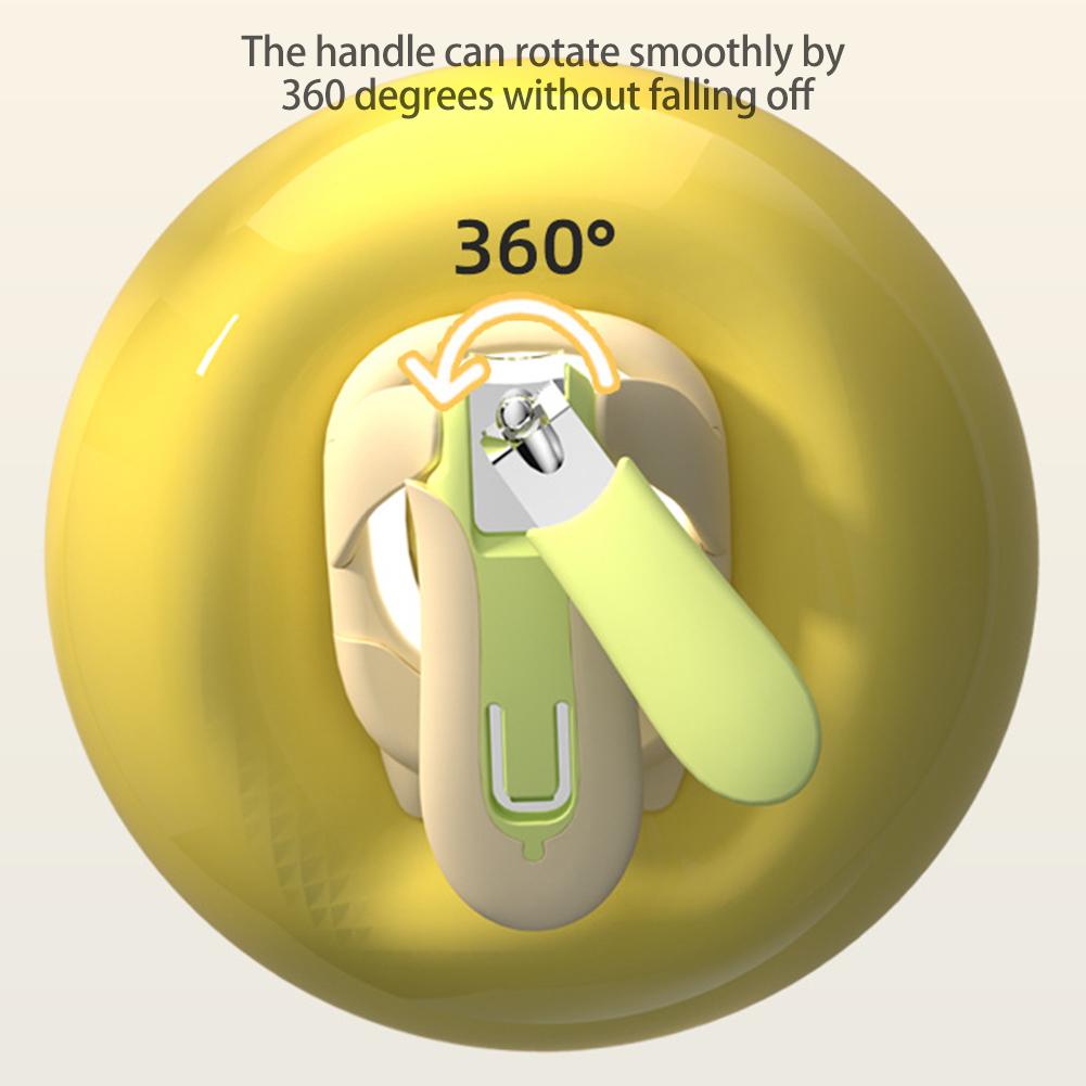 Children's Nail Clippers Stainless Steel Nail Clippers Splash Proof Nail Clippers with Magnifying Glass LED Lights