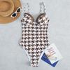 Σέξι στάμπα γυναικεία μαγιό Push UP One Piece μαγιό Monokini εξώπλατο κοίλο καλοκαιρινό μαγιό