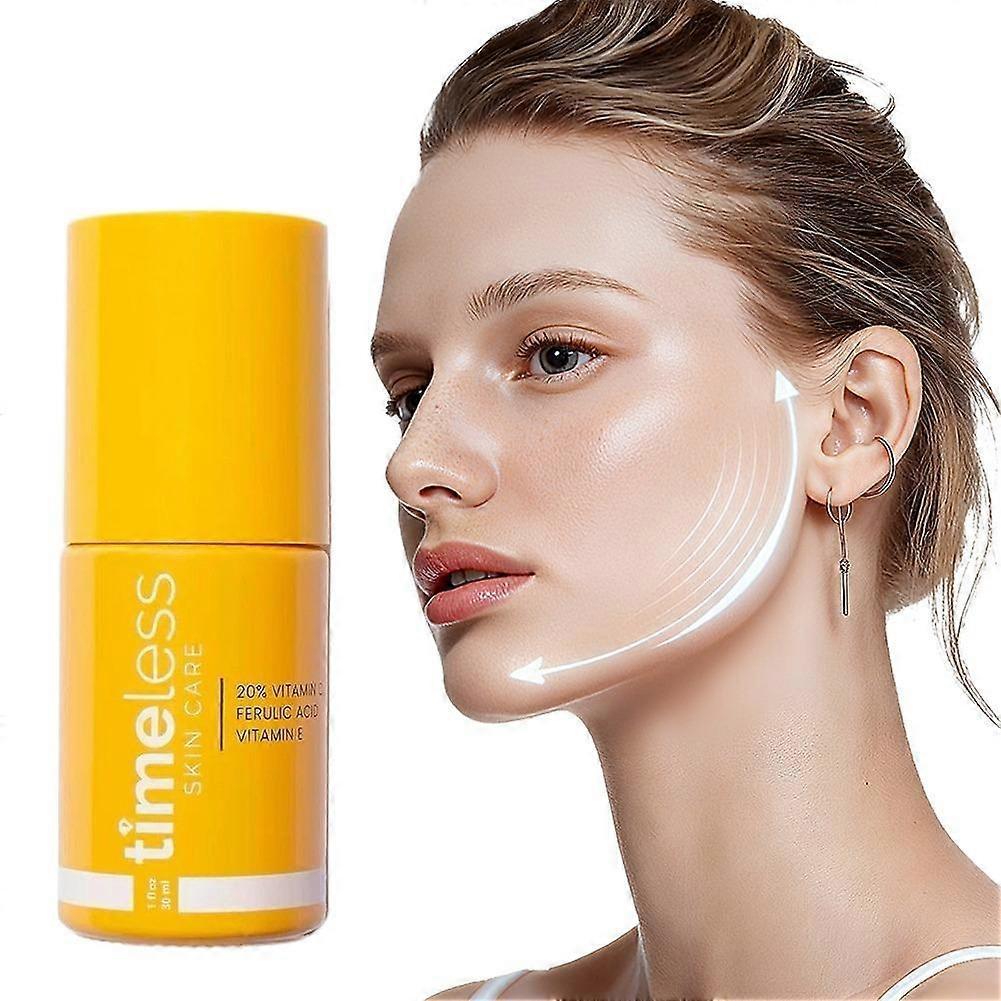 Sérum de Vitamina C com Ácido Ferúlico para Clareamento e Firmeza, 30ml Essência Hidratante Leve para Todos os Tipos de Pele menos