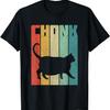 Distressed Retro Chonk Cat Tee 80s Funny Fat Cat Meme T-Shirt for Men Women Girls Kids