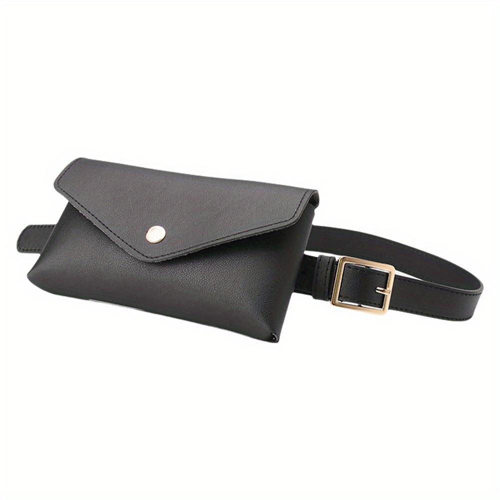 Women Waist Bag Leather Fanny Pack Chest Bag Women's Belt Fashion Pin Buckle Thin Belt Bag
