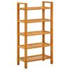 Day and Night - Day and Night Shoe Rack with 5 Shelves Solid Oak Wood 50x27x100 Cm