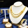 Dubai Saudi Ladies Gold Plated Jewelry Set Necklace Earrings Ring Bracelet Four-piece Middle East Bridal Jewelry 2026