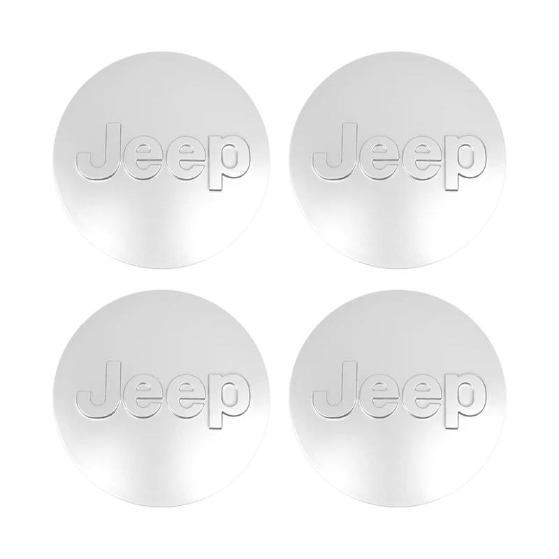 55mm 64mm Auto Wheel Hub Center Cap 4PCS for Jeep Renegade Wrangler JK JL Grand Cherokee Compass Gladiator Tire Rim Cover AMT1