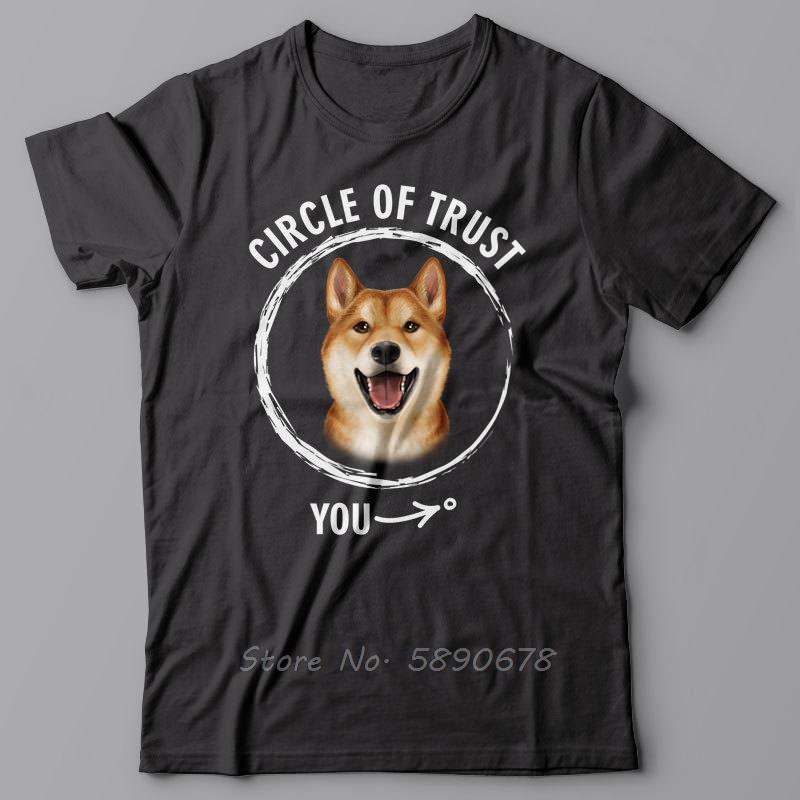 

New T Shirt Men Cotton Clothes Circle Of Trust Shiba Inu Gift For Japanese Dog Lover Summer Cool Tees Tops Oversized Streetwe... 5XL різнокольоровий