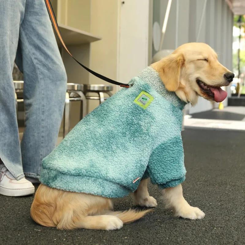 3XL-7XL Winter Thickened Warm Big Dog Clothes Lambs Wool Jacket for Medium Large Dogs Windproof Coat Pet Clothing Accessories