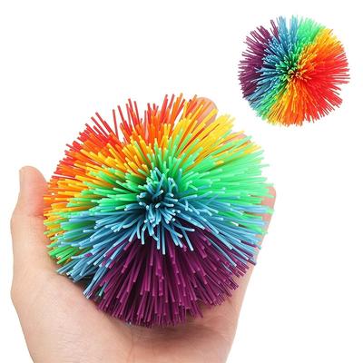 Relief Monkey Stringy Balls Bouncy Stress Balls Rainbow Fidget Sensory Ball Baby Stretchy Ball
