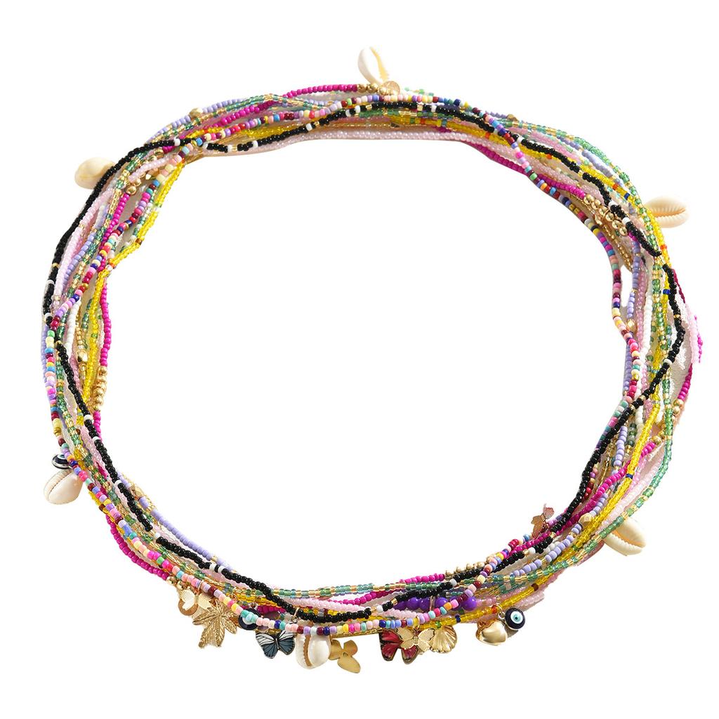 Minimalist Fashion OL Women's Bracelet Set Personality Multi-layer Woven Shell Niche Design Long Bracelet for Women