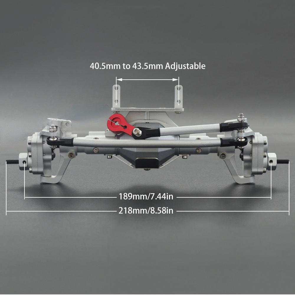 RC Car Front Rear Metal Portal Axle CNC Aluminum for 1/10 Crawler Axial SCX10 90046 AX10 RGT 86100 High Clearance Upgrade Parts