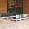 VidaXL Solid Pine Wood Garden Lounge Set 8 Pcs with Cushions Patio Furniture Outdoor Furniture Garden Furniture 3096137
