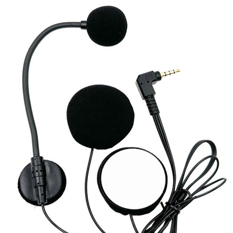 3.5mm Earpiece Microphone Speaker Motorcycle Headphones Intercom Interphones Mic for Half-Covered Helmets Headsets